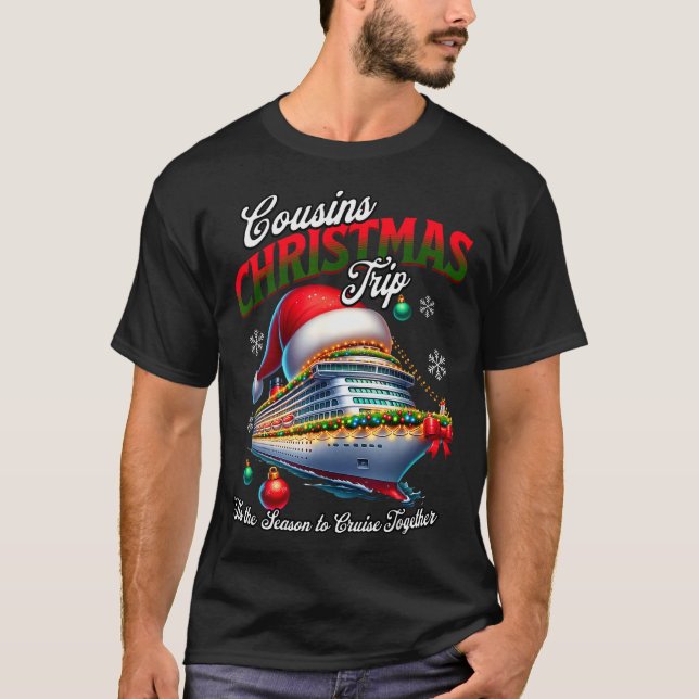 Camiseta Christmas Cruise Ship Matching Cousins Trip Holida (Frente)
