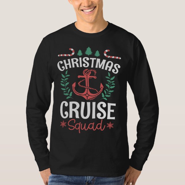 Camiseta Christmas Cruise Squad Matching Family X Mas Crew  (Frente)