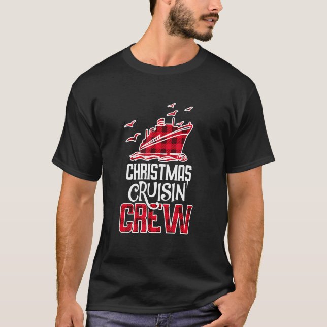 Camiseta Christmas Cruisin Crew Cruise Matching Family Paja (Frente)