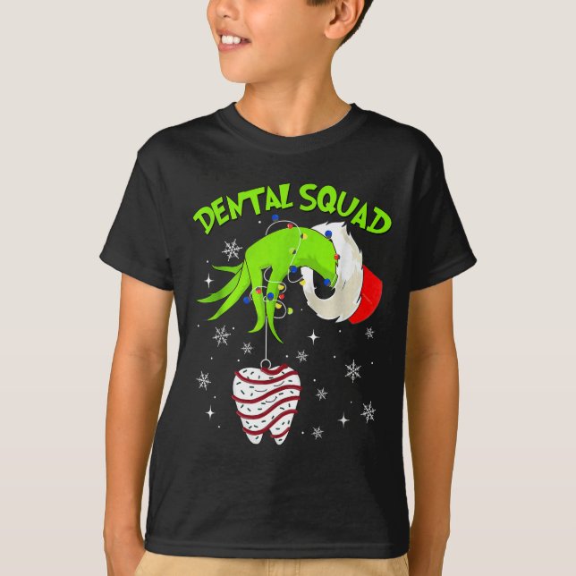 Camiseta Christmas Dental Squad Cute Dentist Dental Hygieni (Frente)