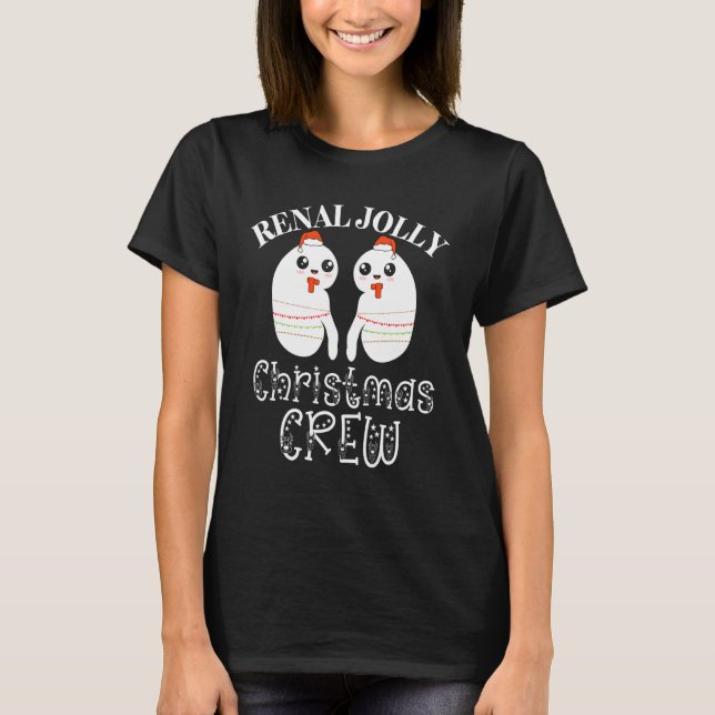 Camiseta Christmas Dialysis Crew Tech Kidney Nurse Renal Jo (Frente)
