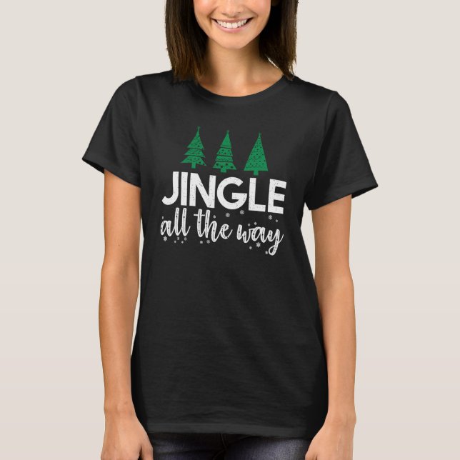 Camiseta Christmas Distressed Retro  Jingle (Frente)
