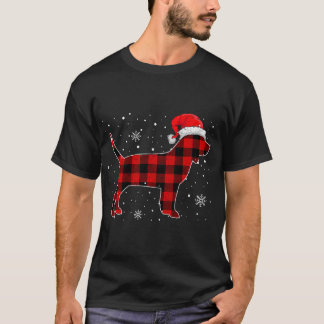 Camiseta Christmas Dog Buffalo Plaid, Christmas Beagle