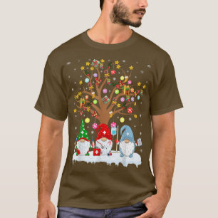 Camiseta Christmas Element Tree With Gnome Nurse Christmas