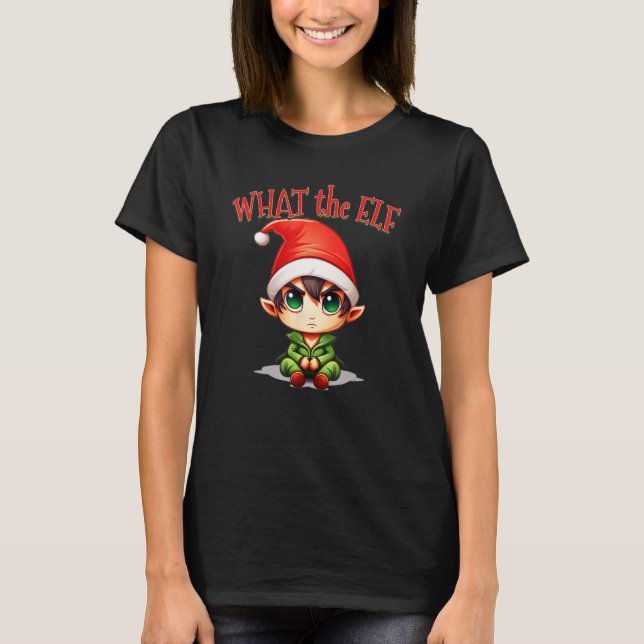 Camiseta Christmas Elf for Men Women  What the Elf (Frente)