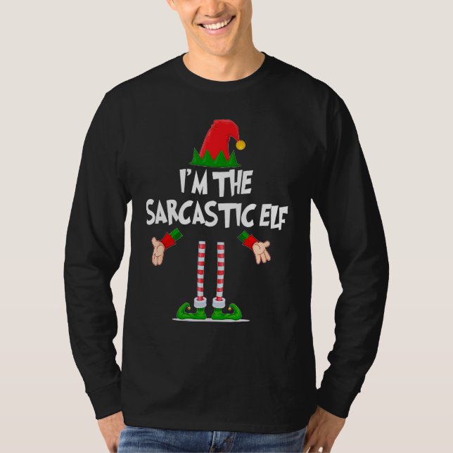 Camiseta Christmas Elf  I'm The Sarcastic Elf Xmas (Frente)
