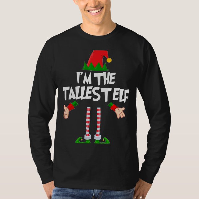 Camiseta Christmas Elf  I'm The Tallest Elf Matching Xmas (Frente)