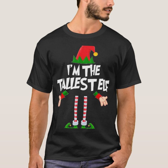 Camiseta Christmas Elf  I'm The Tallest Elf Matching Xmas (Frente)