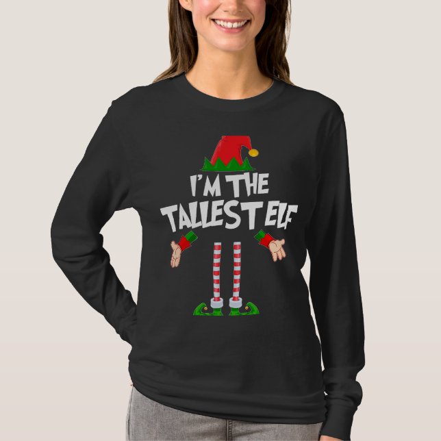 Camiseta Christmas Elf  I'm The Tallest Elf Matching Xmas (Frente)