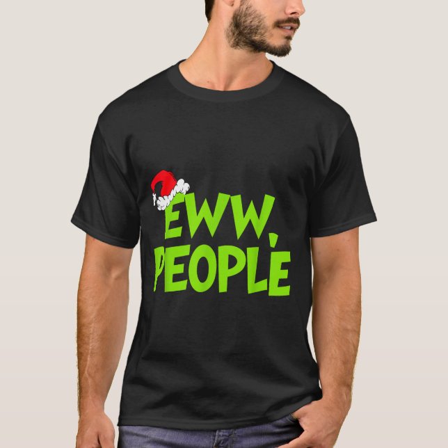 Camiseta Christmas Eww People Mens Women Funny Santa Hat Gr (Frente)