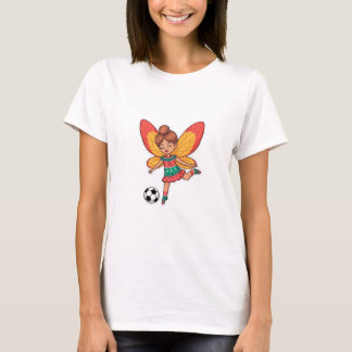 Camiseta Christmas Fairy Playing Soccer