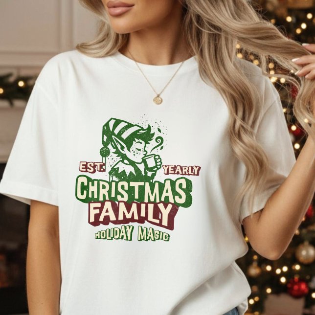 Camiseta Christmas Family Holiday Magic (Criador carregado)