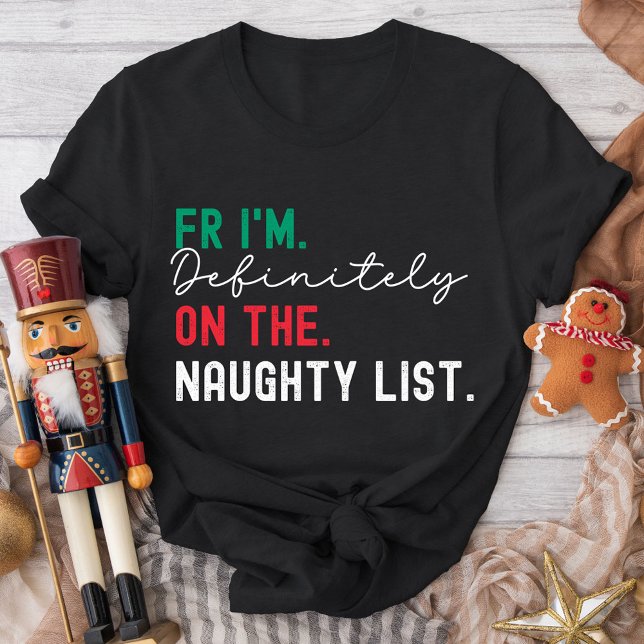 Camiseta Christmas Family Matching Funny Naughty List Gen Z (Criador carregado)