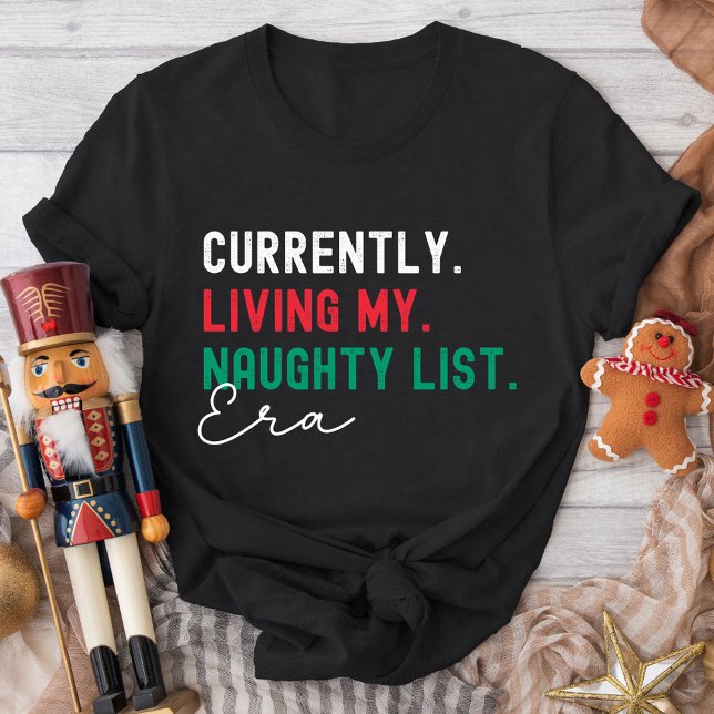 Camiseta Christmas Family Matching Funny Naughty List Gen Z (Criador carregado)