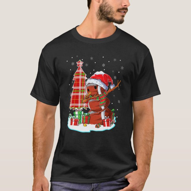 Camiseta Christmas Football Ball Snowman Dabbing Santa Hat  (Frente)