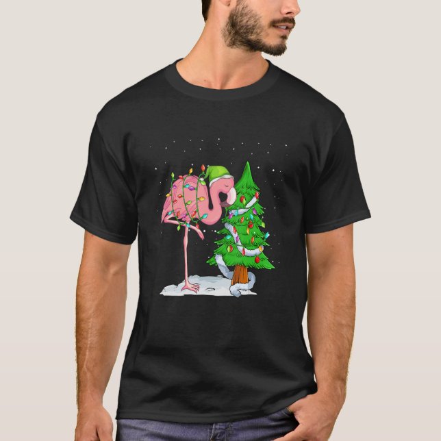 Camiseta Christmas for men women kids ELF Flamingo (Frente)