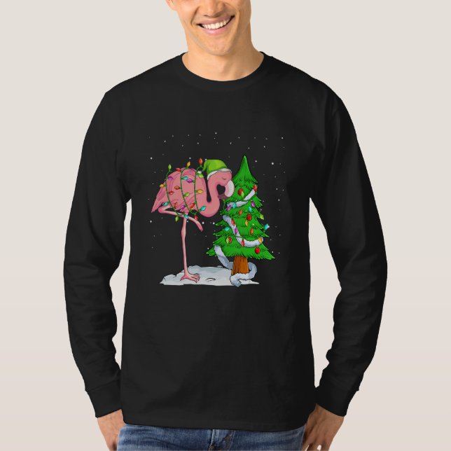 Camiseta Christmas for men women kids ELF Flamingo (Frente)