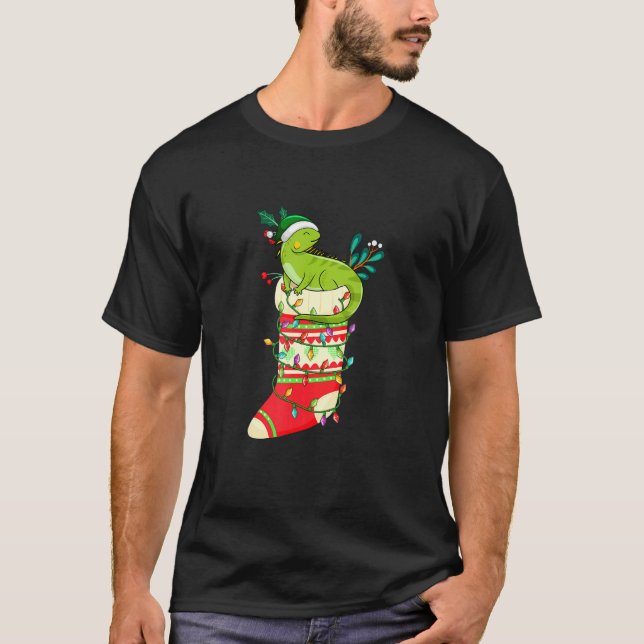 Camiseta Christmas for men women kids ELF Iguanas (Frente)