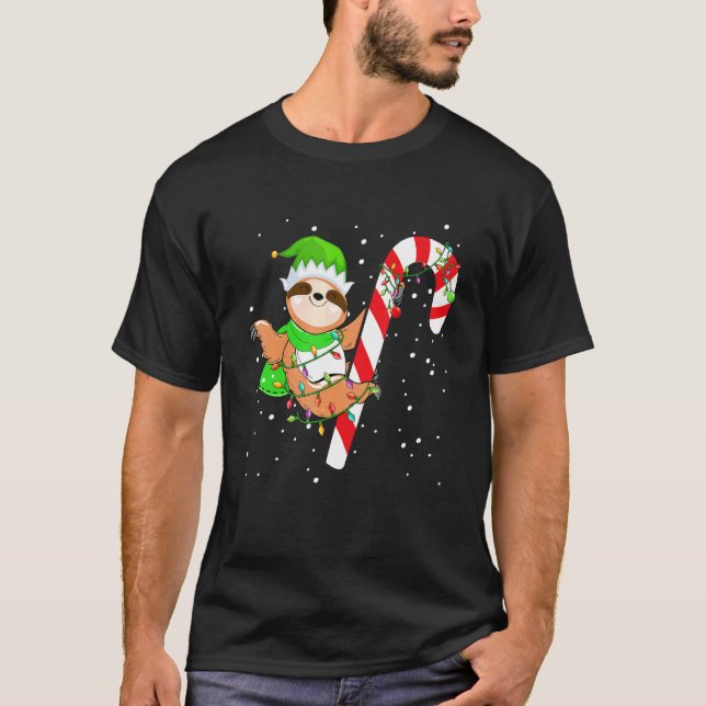 Camiseta Christmas for men women kids ELF sloth (Frente)