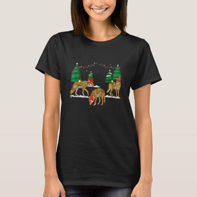 Camiseta Christmas for men women kids Gnomies Wolf (Frente)