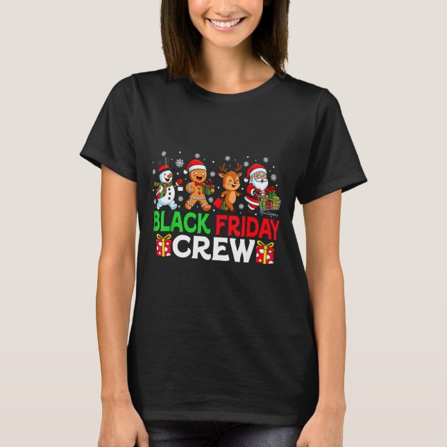Camiseta Christmas Friday Shopng Crew Black Shopng Family F (Frente)