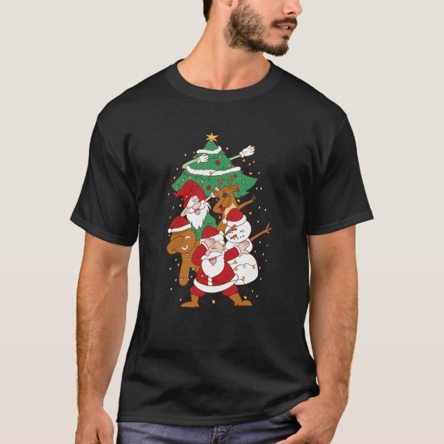 Camiseta Christmas Fun Santa Deer Elf Ginger (Frente)