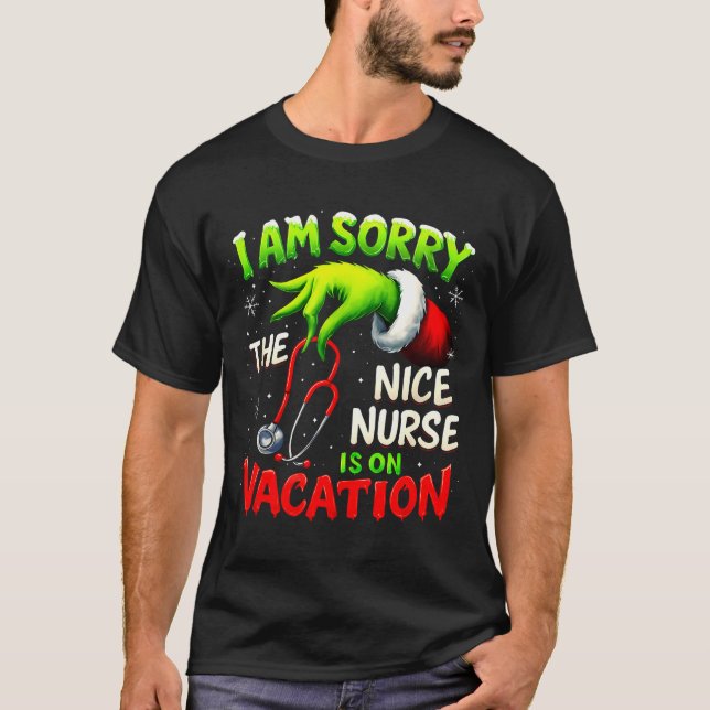 Camiseta Christmas Funny I Am Sorry The Niche Nurse Santa H (Frente)