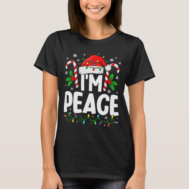 Camiseta Christmas Funny I Come In Peace Couple Matching Me (Frente)