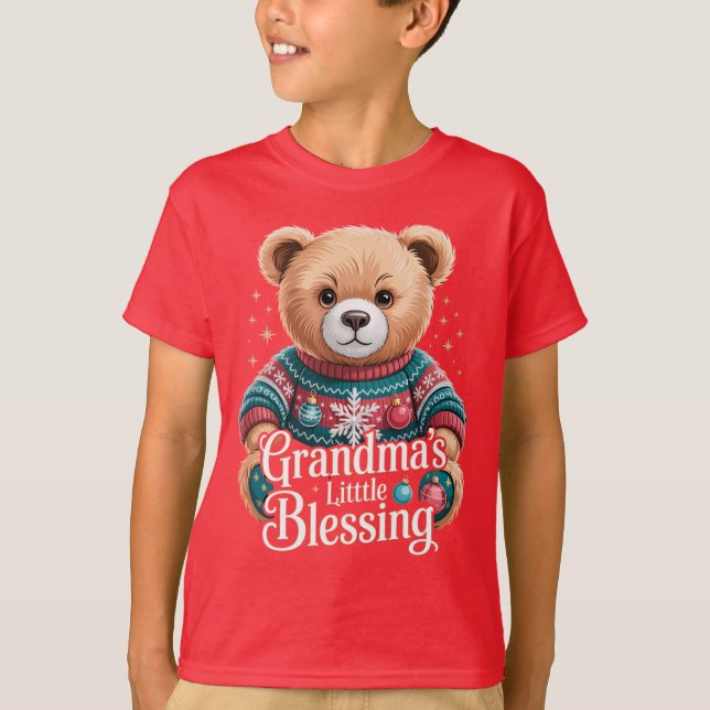 Camiseta Christmas Gifts for Grandkids Grandma’s Blessing (Frente)