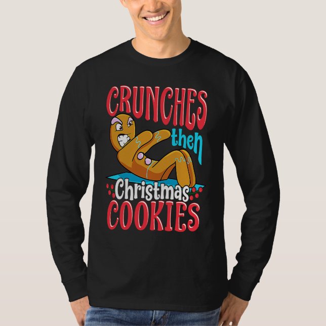 Camiseta Christmas Gingerbread Man  Quotes Workout (Frente)