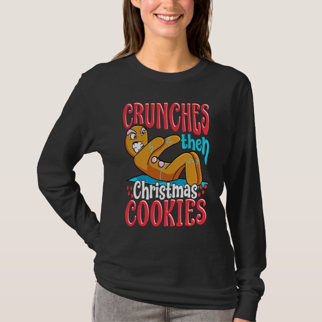 Camiseta Christmas Gingerbread Man  Quotes Workout (Frente)