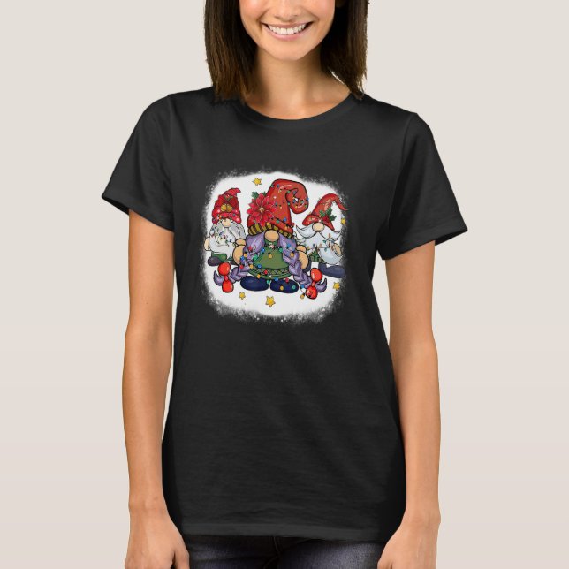 Camiseta Christmas Gnome  Men Women Buffalo Plaid Red Chris (Frente)