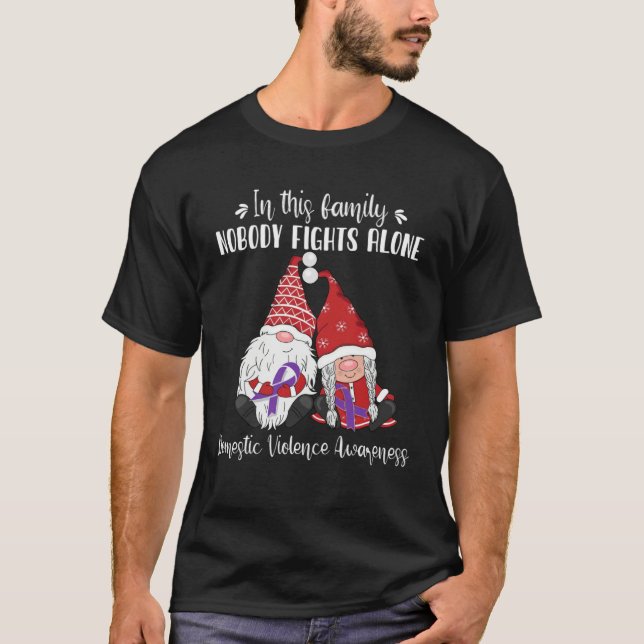 Camiseta Christmas Gnomes Domestic Violence Awareness (Frente)