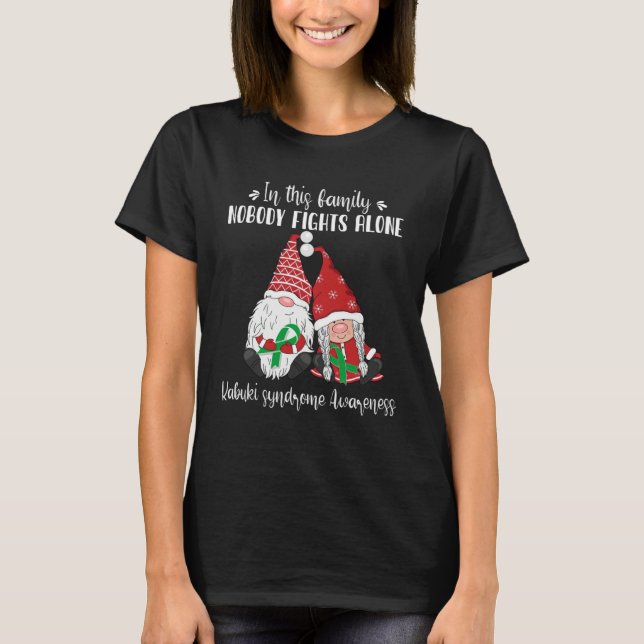 Camiseta Christmas Gnomes Kabuki syndrome Awareness (Frente)