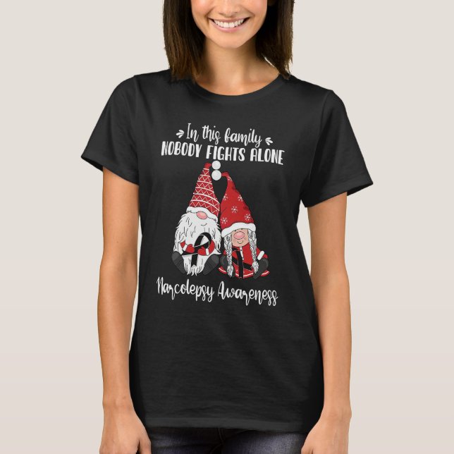 Camiseta Christmas Gnomes Narcolepsy Awareness (Frente)
