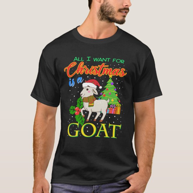 Camiseta Christmas Goat Advent Goats Decorate Christmas Tre (Frente)
