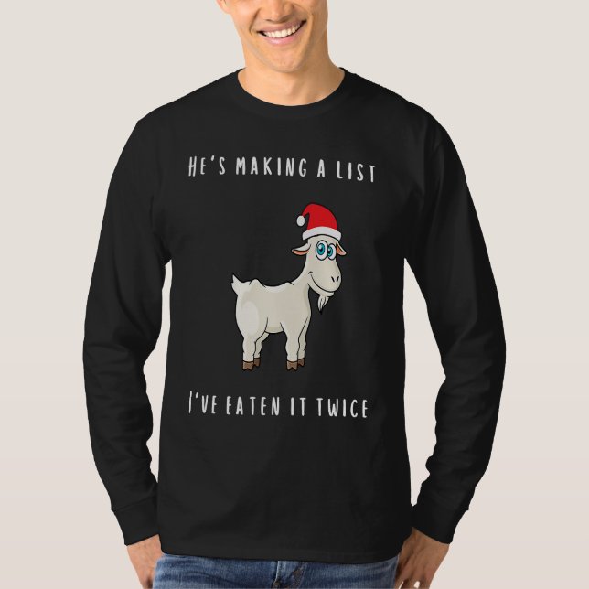 Camiseta Christmas Goat Mom Dad Jokes (Frente)