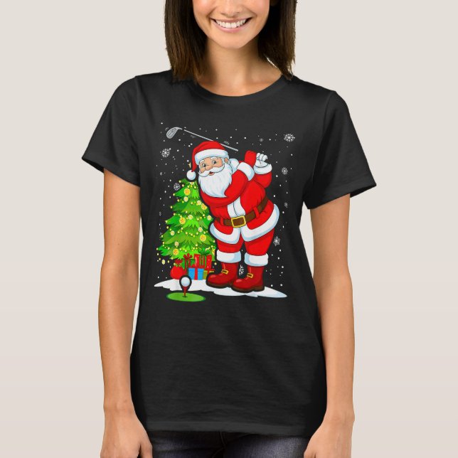 Camiseta Christmas Golf Santa Golfer Xmas Funny Christmas G (Frente)