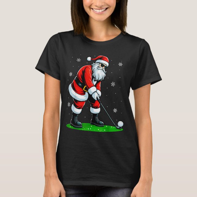 Camiseta Christmas Golf Santa Golfer Xmas Funny Christmas G (Frente)