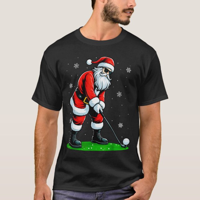 Camiseta Christmas Golf Santa Golfer Xmas Funny Christmas G (Frente)