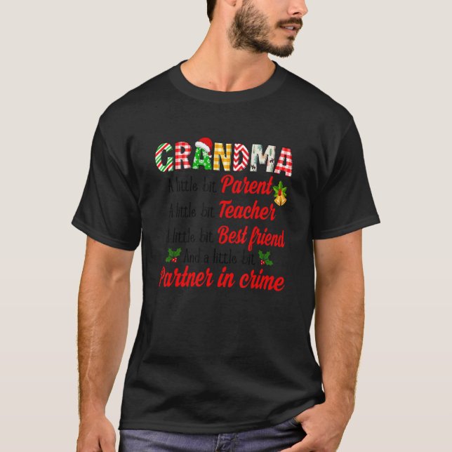 Camiseta Christmas Grandma Parent Teacher Friends Partner I (Frente)