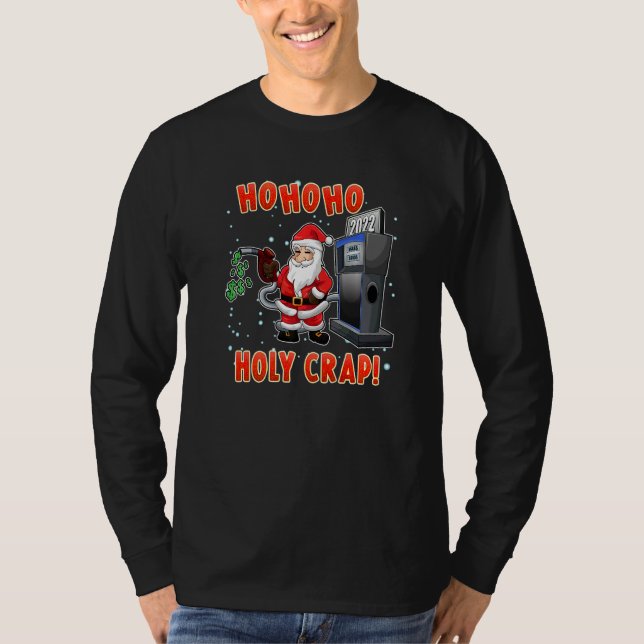 Camiseta Christmas High Gas Prices Santa Meme 1 (Frente)