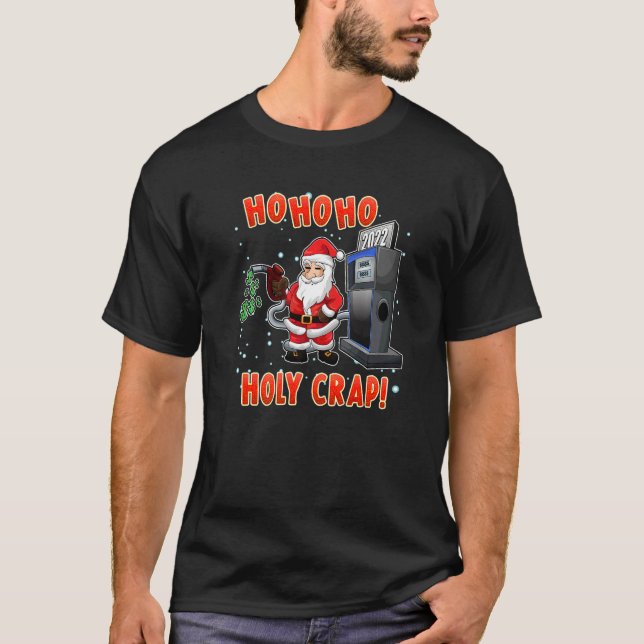 Camiseta Christmas High Gas Prices Santa Meme 1 (Frente)