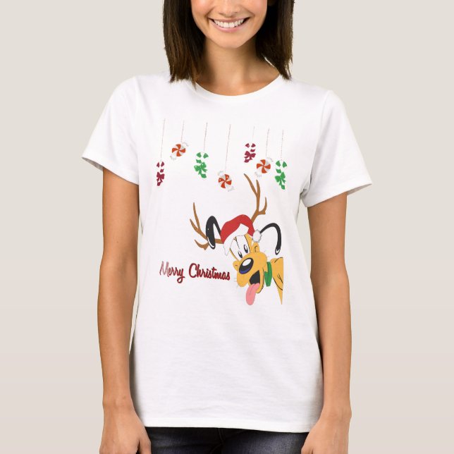 Camiseta Christmas Holiday Cute Candy Peppermint T-Shirt (Frente)