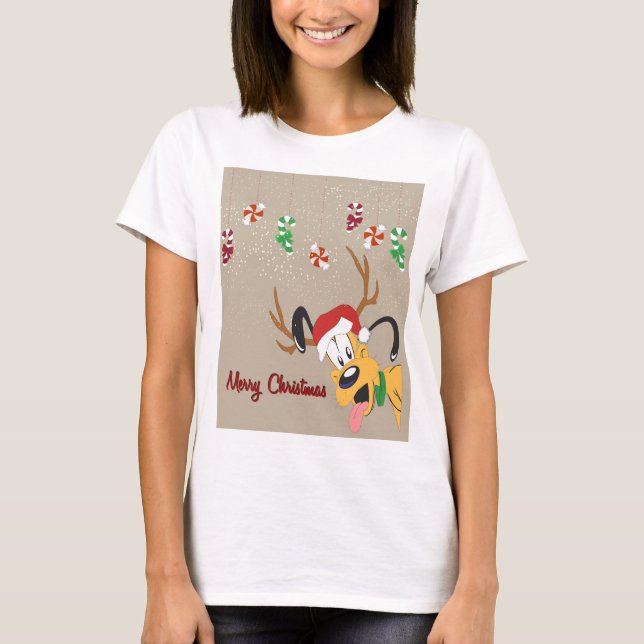 Camiseta Christmas Holiday Cute Candy Peppermint T-Shirt (Frente)