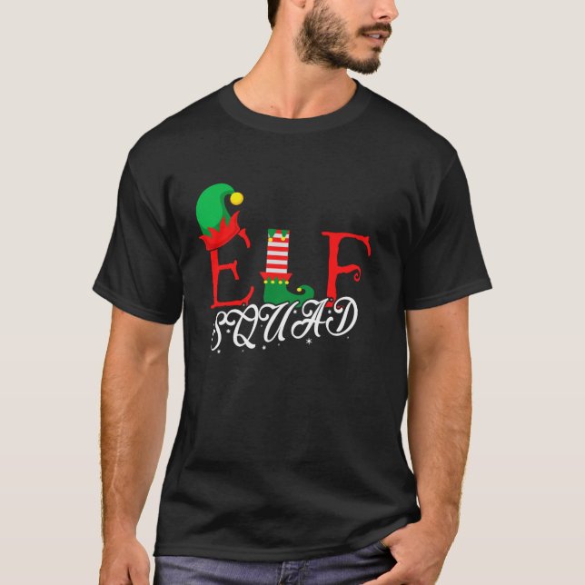 Camiseta Christmas Holiday Elf Squad Xmas Elves Funny  (Frente)