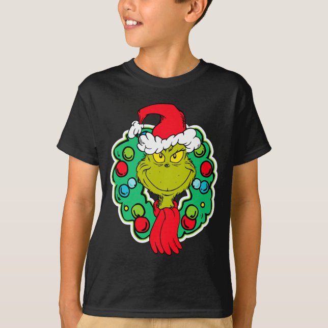 Camiseta Christmas Holiday Wreath  (Frente)