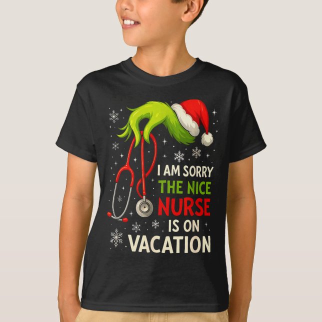 Camiseta Christmas I Am Sorry The Niche Nurse Funny Santa H (Frente)