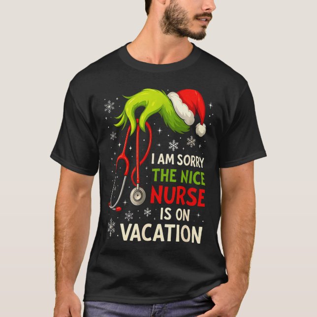 Camiseta Christmas I Am Sorry The Niche Nurse Funny Santa H (Frente)