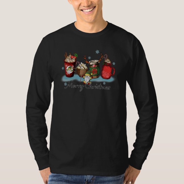 Camiseta Christmas Iced Coffee Hot Cocoa Coffee   Merry Chr (Frente)
